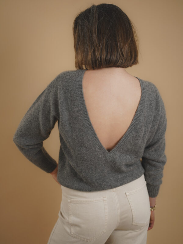 pull 100% cachemire gris