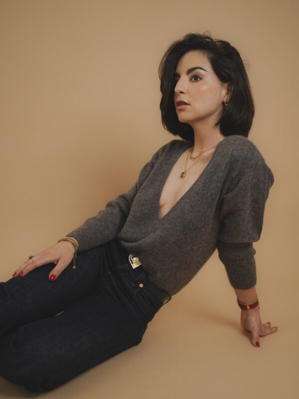pull 100% cachemire taupe