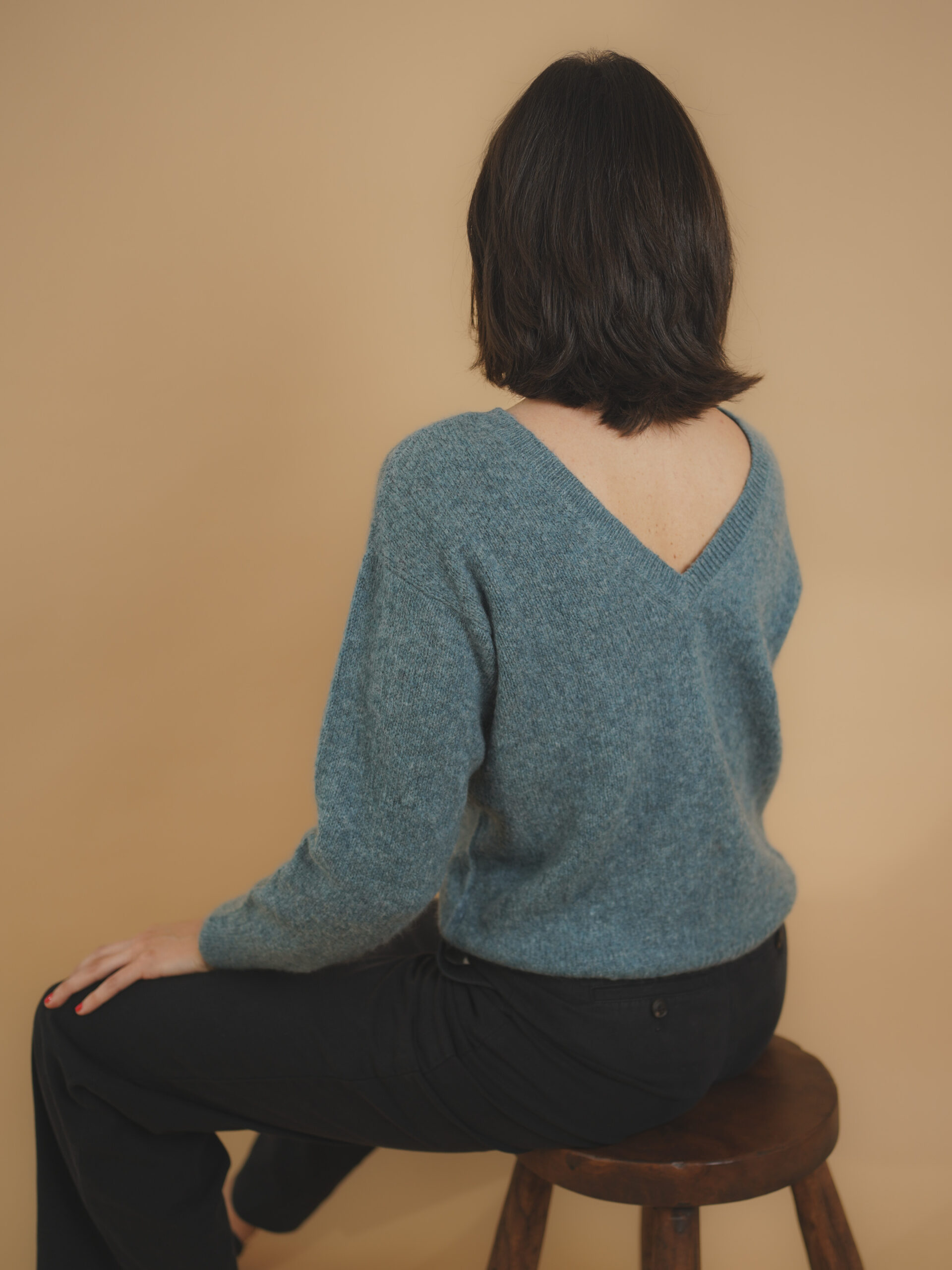 Laura cochet - Victoria Blue 1 Victoria Pull 100% cachemire vert eau