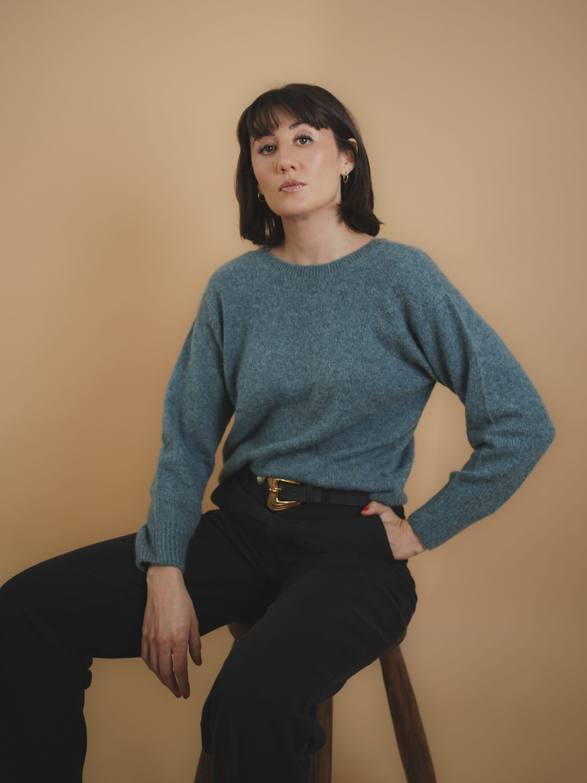 Laura cochet - Victoria Blue 2 Victoria Pull 100% cachemire vert eau