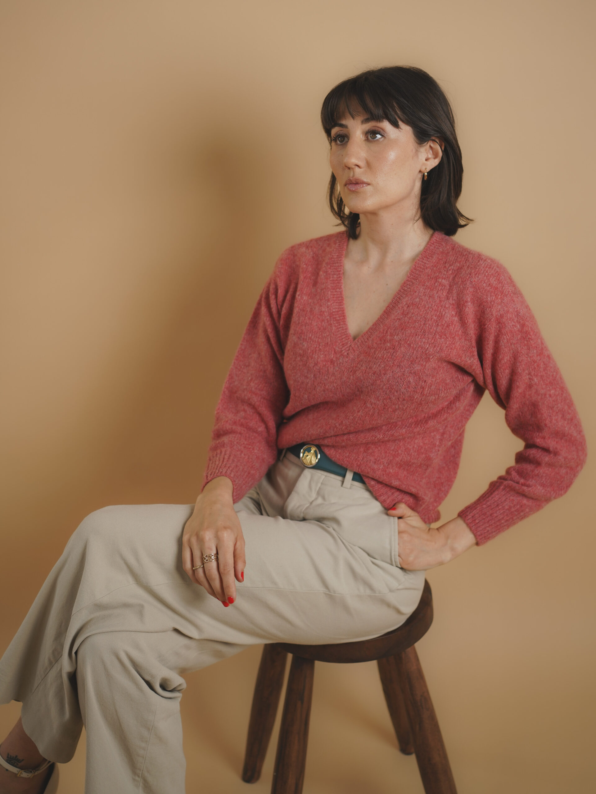 Laura cochet - Victoria Corail 3 Victoria Pull 100% cachemire corail