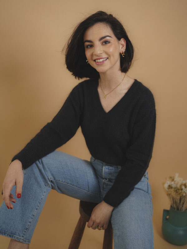Victoria Pull 100% cachemire noir