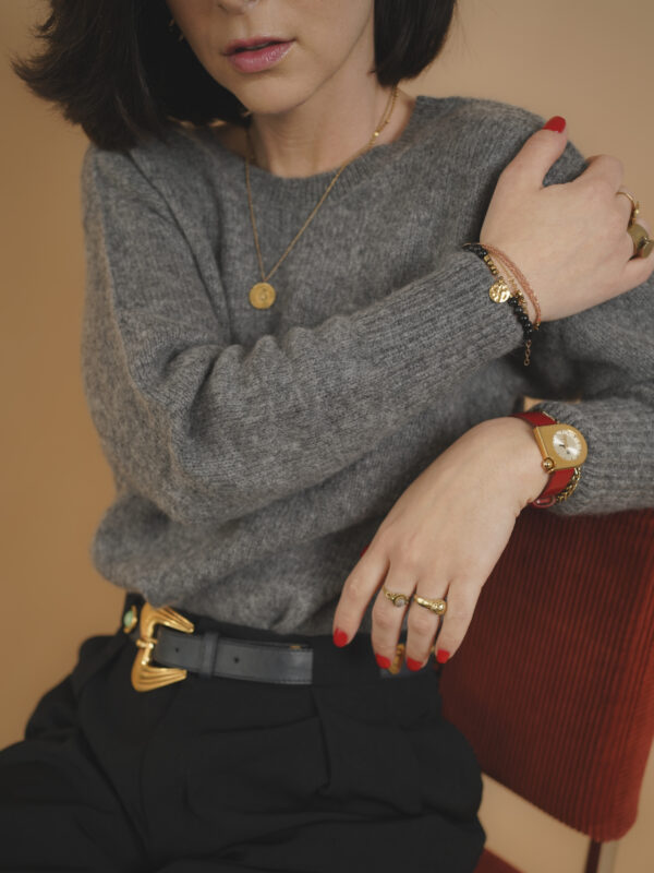 Victoria Pull 100% cachemire gris
