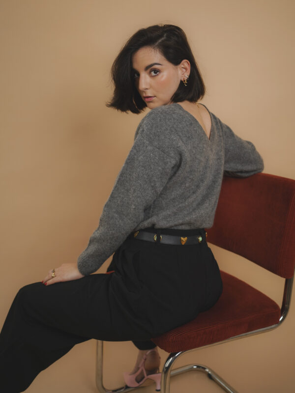 Victoria Pull 100% cachemire gris